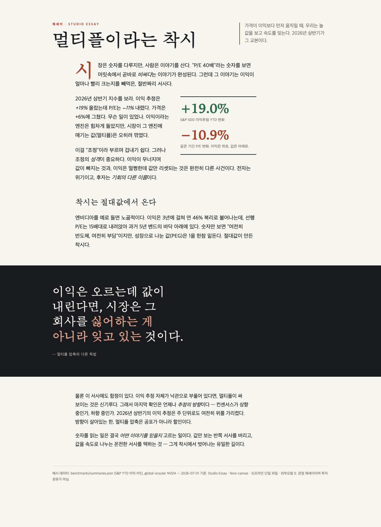 Studio Essay 장문 에세이 예시